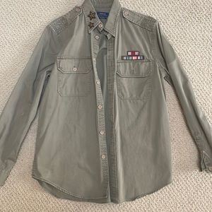Polo Ralph Lauren relaxed fit size 8 army shirt never worn